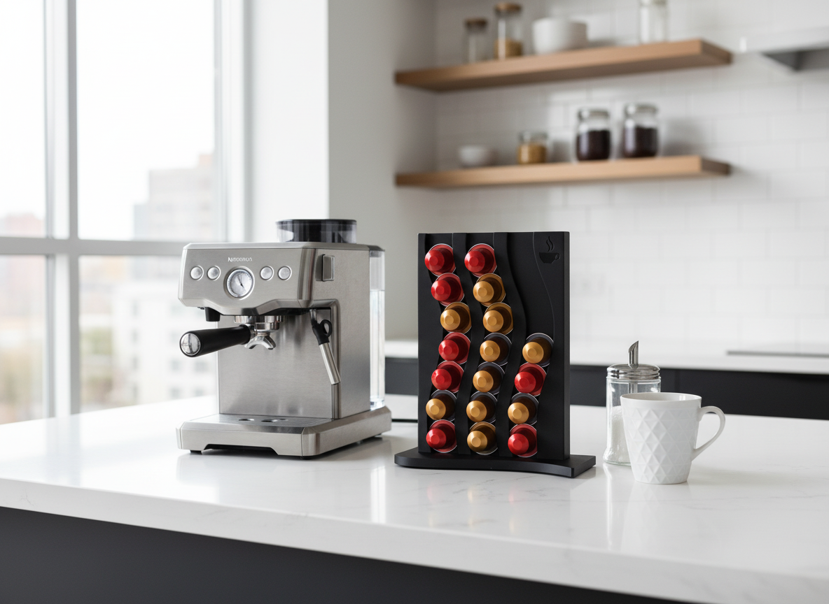 Organizador de Cápsulas de Café Nespresso de diseño ondulado -  Para 21 Capsulas