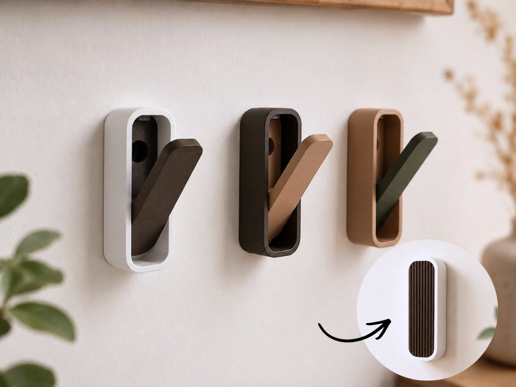Gancho de pared plegable minimalista - Pack x3 colores varios