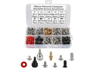 Kit De Tornillos 360 Unidades 10 Modelos Maquinas De Escritorio Tornillo En Caja Plastica