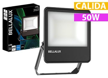 Reflector Led Bellalux 50w 830 Calido 220v 4000 Lumnes Ip65 Equivalente 450w Negro