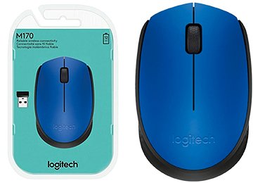 Mouse Logitech M170 Inalambrico Usa 1 Pila Aa Incluida Azul