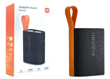 Parlante Xiaomi Sound Pocket 5w Tws Ip67 Microfono Bluetooth 5.4 Bateria 1000mah Incluye Cable Usb Tipo C Negro