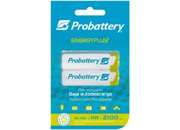Pilas Recargables Probattery Prnb-aa2100-blx2 Aa 2100 Mah Baja Auto Descarga