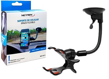 Soporte Celular Universal Para Auto Netmak Nm-hc21 Apertura Ajustable Hasta 13cm
