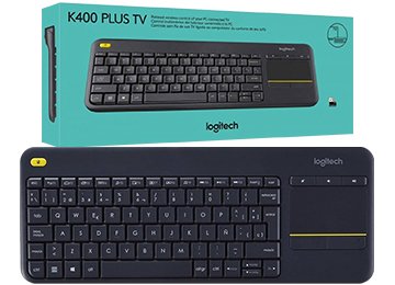 Teclado Logitech K400 Plus Con Touchpad Android Negro Inalambrico