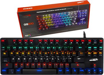 Teclado Sentey Gs-510 Fspro Mecanico Rgb Doble Inyeccion Usb Cable 1.9m Doble Inyeccion Keys Switches Red