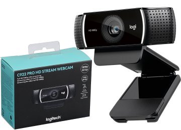 Webcam Logitech C922 Pro Hd Stream 1080p Microfono Estereo Cable 1.5mts 1080 30fps Campo Visual Diagonal 78 Grados Y Enfoque Automatico Audio Estereo Con 2 Microfonos