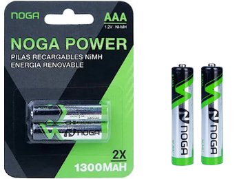 Pilas Recargables Noganet Aaa 1300 Mah X 2 1.2v