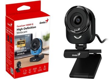 Webcam Genius Facecam 1000x Q Hd 720 30fps Vista Angulo 67 Grados Enfoque Fijo Cable Usb 1.5mts Con Microfono